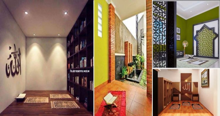20 Desain unik tempat sholat dalam rumah bikin adem keluarga