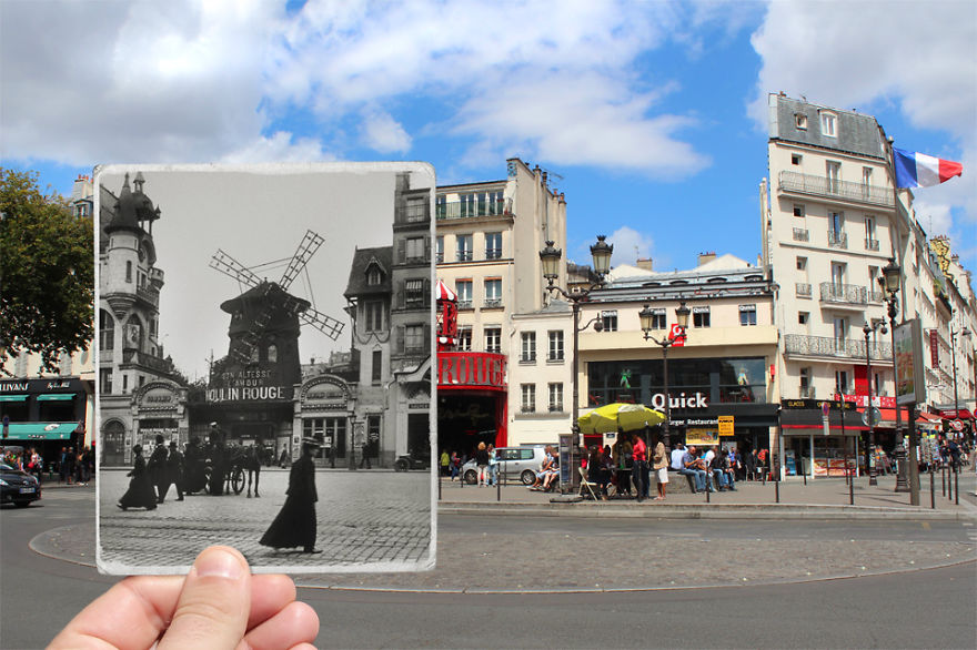 16 Kombinasi foto dulu & sekarang Paris ini sungguh menakjubkan!
