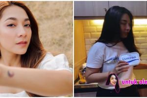 Luas dengan tambahan cermin, ini 9 potret dapur Dinda Kirana yang dilengkapi kabinet kamuflase