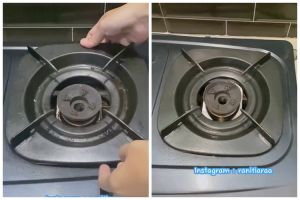 Tanpa direndam semalaman, ini cara bersihkan tatakan kompor berkerak dan licin pakai 3 bahan dapur