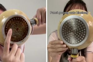 Trik ampuh hilangkan kerak gosong di pantat teflon pakai 2 bahan dapur, auto kinclong dalam 10 menit