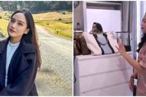 Penuh barang, intip 11 Potret kamar apartemen Salshabilla Adriani yang menyatu dengan dapur