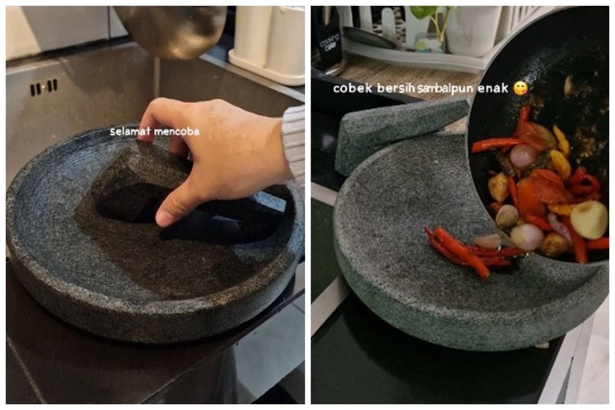 Instead of grinding the rice, this is a trick for cleaning a new mortar