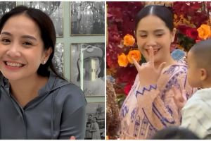 9 Potret Nagita Slavina kondangan bergaya simpel tanpa hijab, penampilannya tuai perhatian