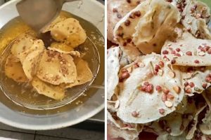 Tak perlu pakai cetakan khusus, ini trik goreng peyek agar hasilnya semakin tipis dan renyah