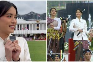 Gaya 9 seleb hadiri upacara HUT RI ke-79 di Istana Negara IKN, Aaliyah Massaid serasi dengan suami