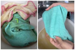 Tak perlu direbus dulu, ini trik cuci serbet kotor dan berminyak agar bersih kesat