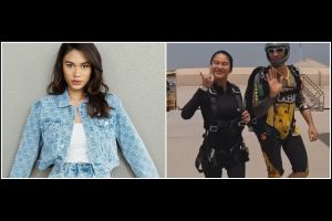 7 Momen Azizah Salsha pamer jajal skydiving usai jalani umrah, aksinya malah tuai kritikan netizen