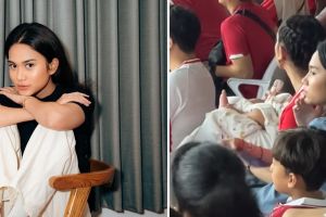 9 Momen Azizah Salsha dukung Pratama Arhan di GBK ini malah tuai nyinyiran warganet