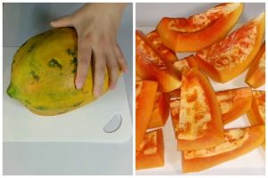 Jangan langsung dikupas, ini cara hilangkan rasa pahit buah pepaya matang agar lebih segar dan manis