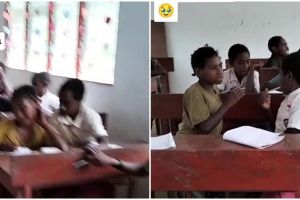 Guru bagikan kondisi siswa di Papua, 9 potret murid sekolah berbaju lusuh dan alas kaki bikin terenyuh