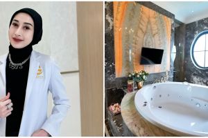 Tinggal di rumah megah, dr. Reza Gladys punya konsep kamar mandi unik dengan 2 jamban, ini 7 potretnya