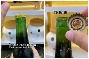 Bisa bikin tangan luka, ini trik cepat dan aman membuka tutup botol kaca cuma dalam 1 detik