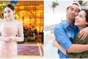 Kitchen islandnya dilengkapi wastafel, 9 potret dapur Nagita Slavina berlapis marmer