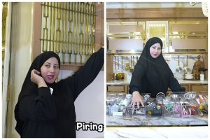 9 Cara Tasyi Athasyia menata alat masak di dapur baru, tampak rapi di rak canggih serba otomatis