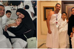 9 Momen Rafathar dan Rayyanza ibadah umrah pertama kalinya, rela berdesak-desakkan demi cium kabah