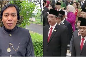 7 Momen Komeng dilantik jadi anggota DPR, ekspresi wajah dan teriakan 'Uhuy' bikin heboh