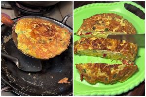 Tak perlu wajan khusus, ini trik goreng telur dadar agar hasilnya lebih tebal dan padat