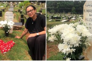 7 Momen Soraya dan Shahnaz ziarah ke makam Marissa Haque, sisipkan pesan rindu yang mengharukan