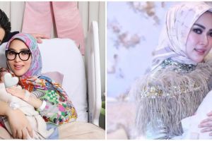 Kerap pakai stroller saat momong anak, begini 9 piawainya Syahrini gendong baby R yang jarang tersorot