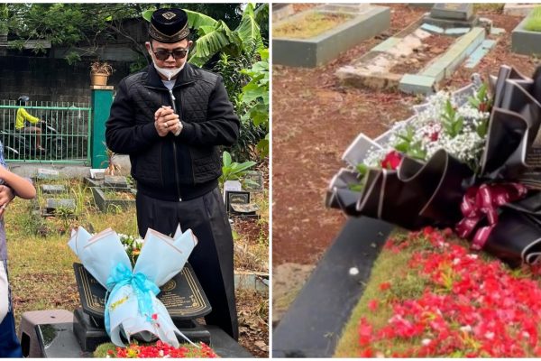 Gala Sky ziarah ke makam Vanessa Angel dan Bibi Ardiansyah sebelum sekolah, 9 momennya bikin mewek