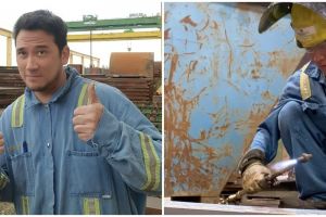 Kuliah lagi di usia 47 demi naik gaji, 9 potret Tengku Firmansyah saat kerja jadi tukang las di Kanada