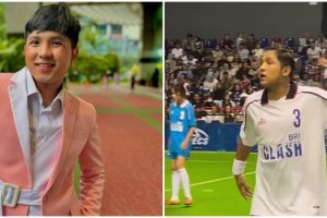 9 Momen Jirayut tanding di laga mini soccer, aksinya tiru selebrasi duduk ala Marselino bikin ngakak