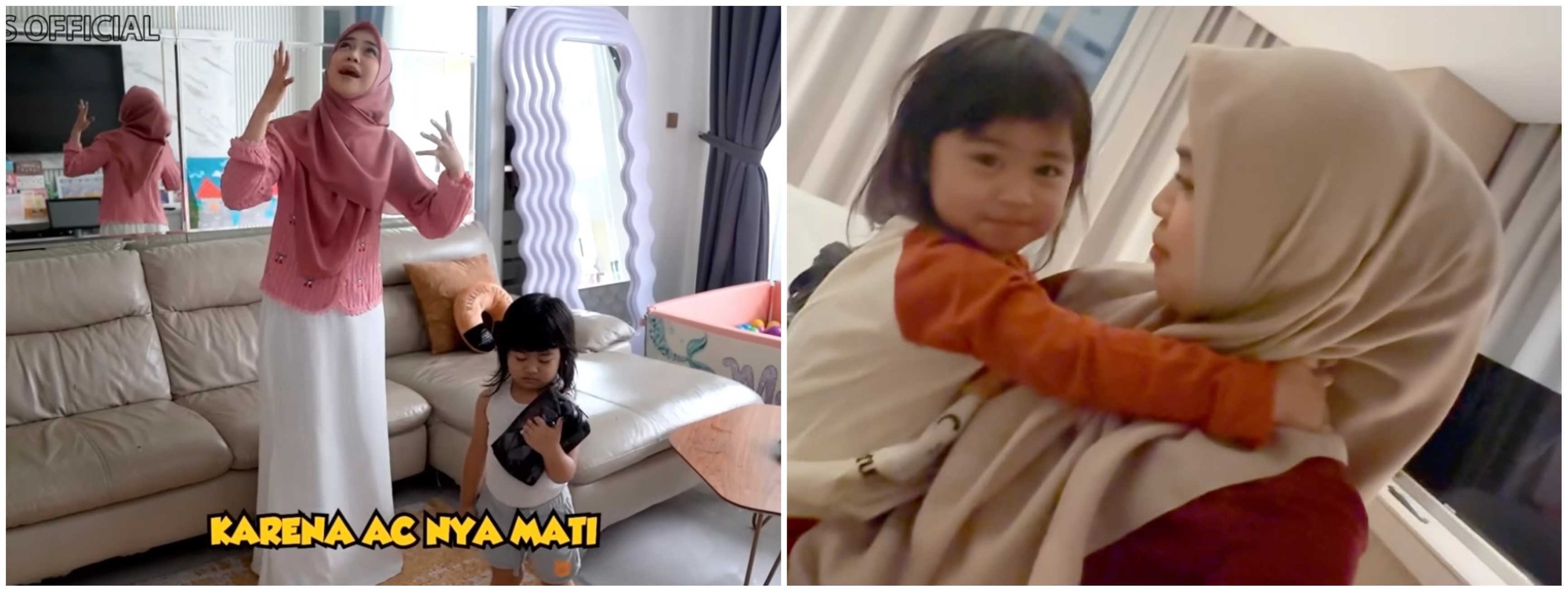 Nggak kuat panas gegara AC di rumah mati total, ini 7 momen Ria Ricis bawa Moana ngungsi di hotel