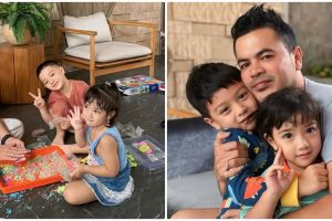 9 Momen Haldy Sabri momong Air Rumi dan Amala ini telaten banget, bak ayah dan anak kandung