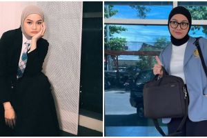 Santai berangkat naik motor, 7 momen Salma Salsabil hadir sidang tugas akhir ini bikin kagum fans