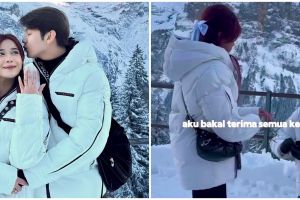 Kurang dari setahun pacaran sudah mantap serius, 9 momen Brisia Jodie dilamar Jonathan Alden di Swiss