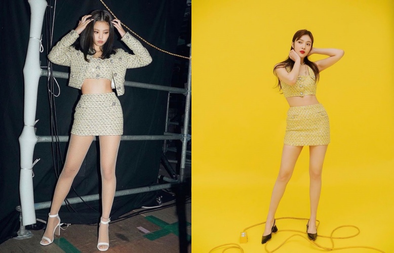 Jennie Blackpink kembaran baju sama Joy Red Velvet © berbagai sumber