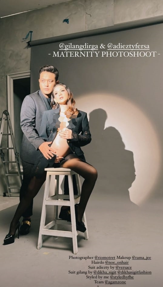 Potret maternity Adiezty Fersa istri Gilang Dirga © Instagram