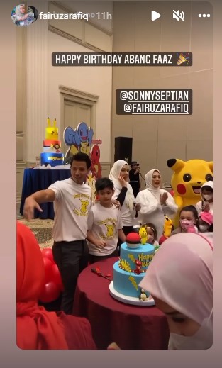 Momen Fairuz A Rafiq rayakan ultah ke-10 King Faaz © Instagram