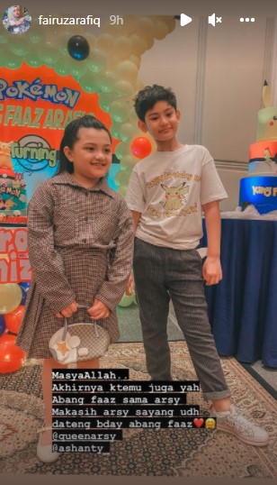 Momen Fairuz A Rafiq rayakan ultah ke-10 King Faaz © Instagram