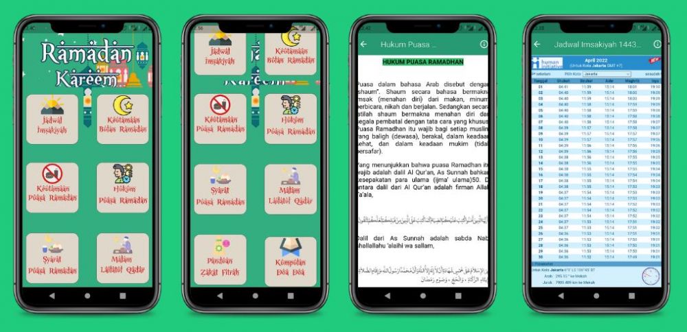 Aplikasi Imsakiyah © berbagai sumber