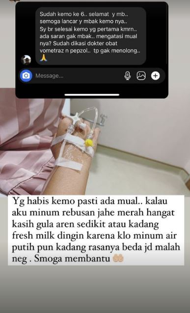 7 Makanan dan minuman Imel Putri saat kemoterapi ini bantu pemulihan