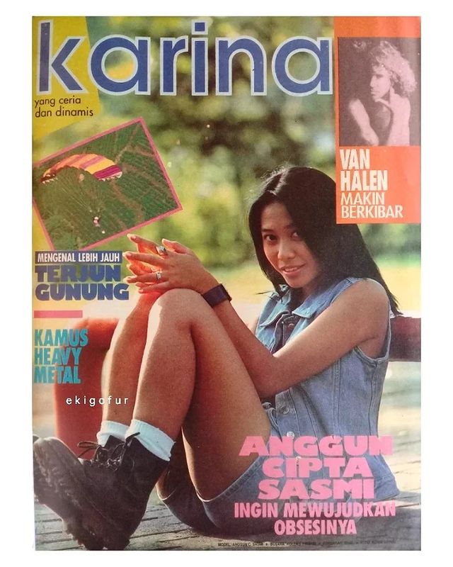 potret lawas Anggun jadi model sampul majalah © berbagai sumber potret lawas Anggun jadi model sampul majalah © berbagai sumber