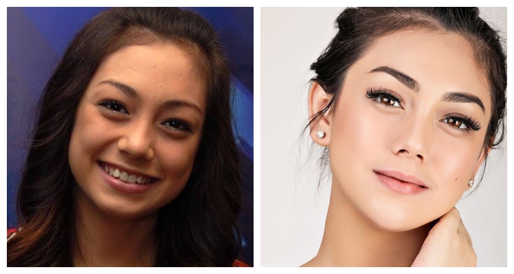 potret dulu dan kini Celine Evangelista © berbagai sumber potret dulu dan kini Celine Evangelista © berbagai sumber