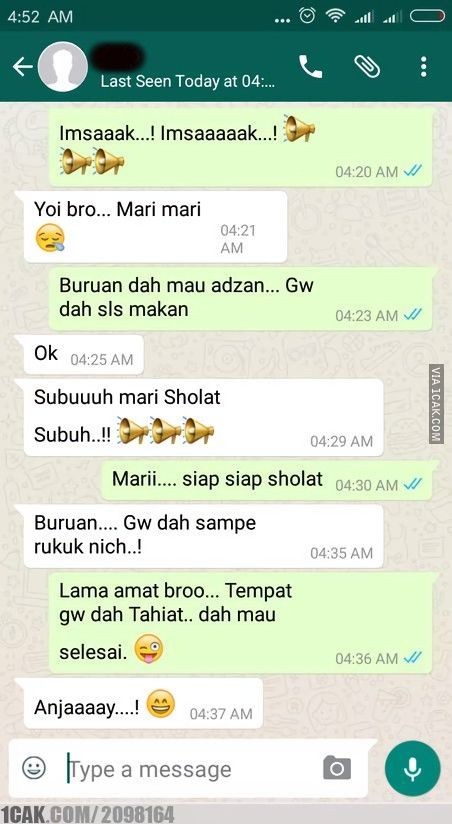 chat lucu bangunin sahur © berbagai sumber