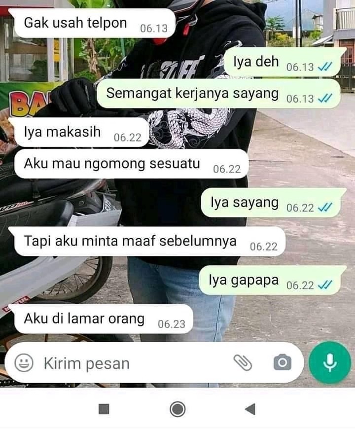 chat udah salah sangka aja nih © Instagram chat udah salah sangka aja nih © Instagram
