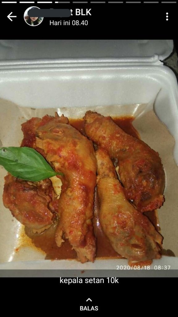 status jual makanan di WA kocak © Instagram