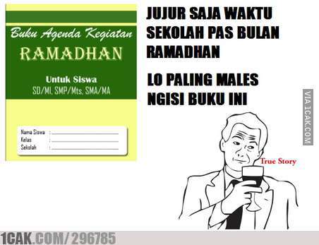 11 Meme suka duka isi buku kegiatan Ramadan ini bikin angguk setuju