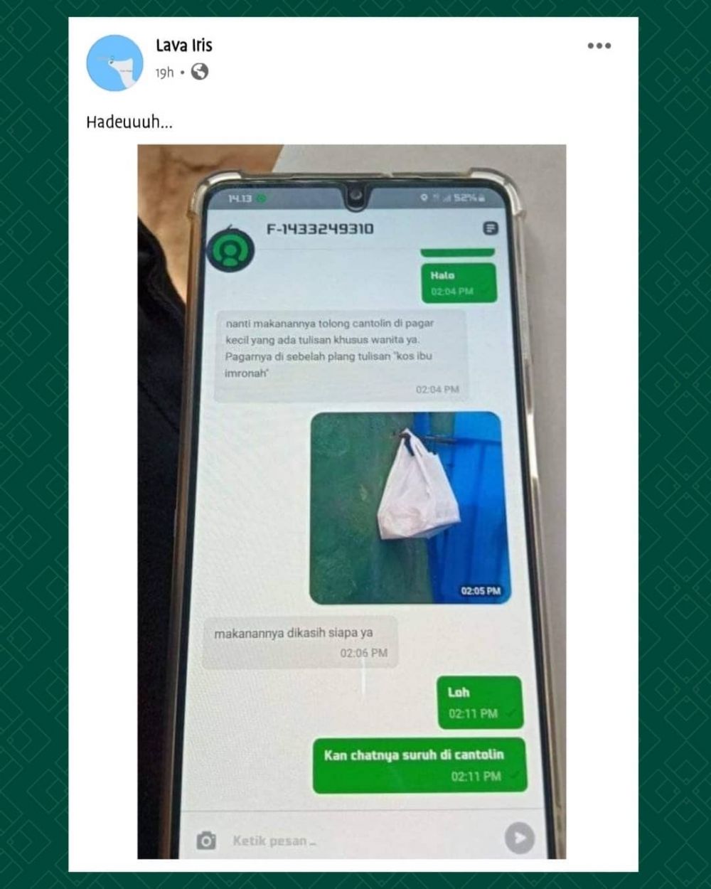 orderan ojek online bikin deg-degan © Instagram