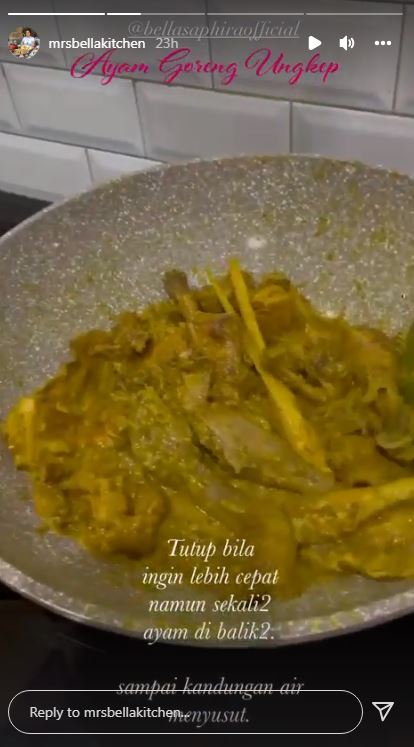 9 Langkah Bella Saphira bikin ayam goreng ungkep, gurih pakai santan