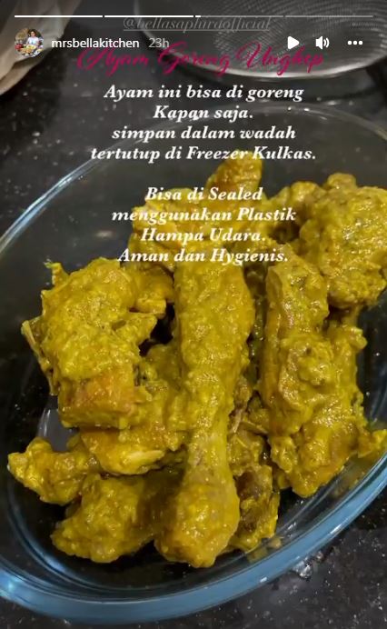 9 Langkah Bella Saphira bikin ayam goreng ungkep, gurih pakai santan