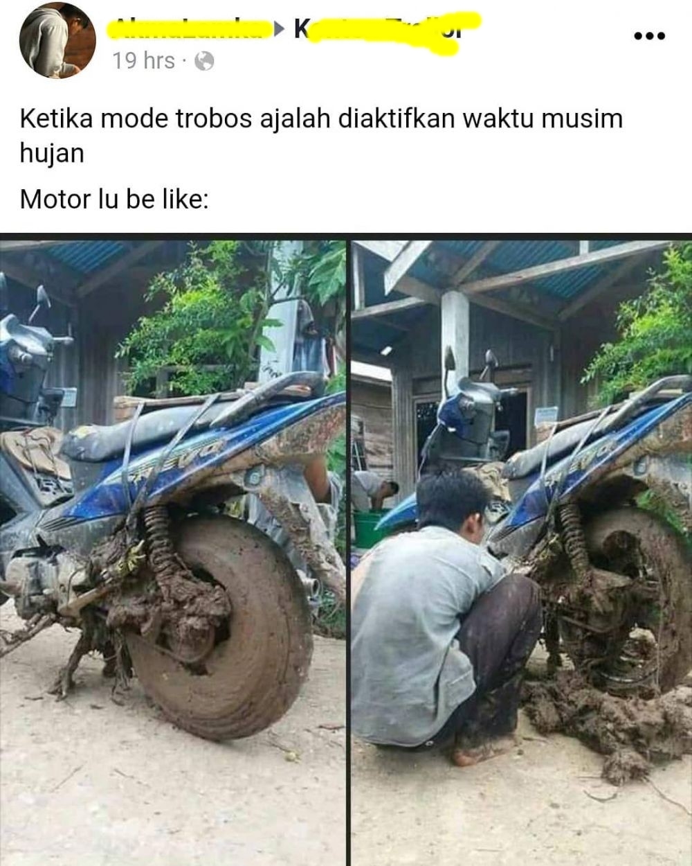 momen apes saat hujan © berbagai sumber