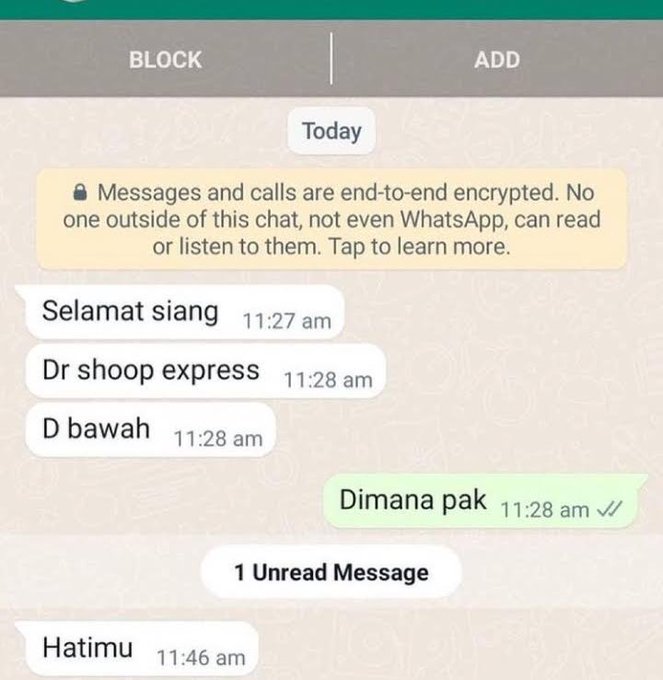 chat malah akhirnya merayu © Instagram