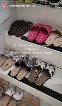 kondisi rumah Chelsea Olivia yang rusak © Instagram