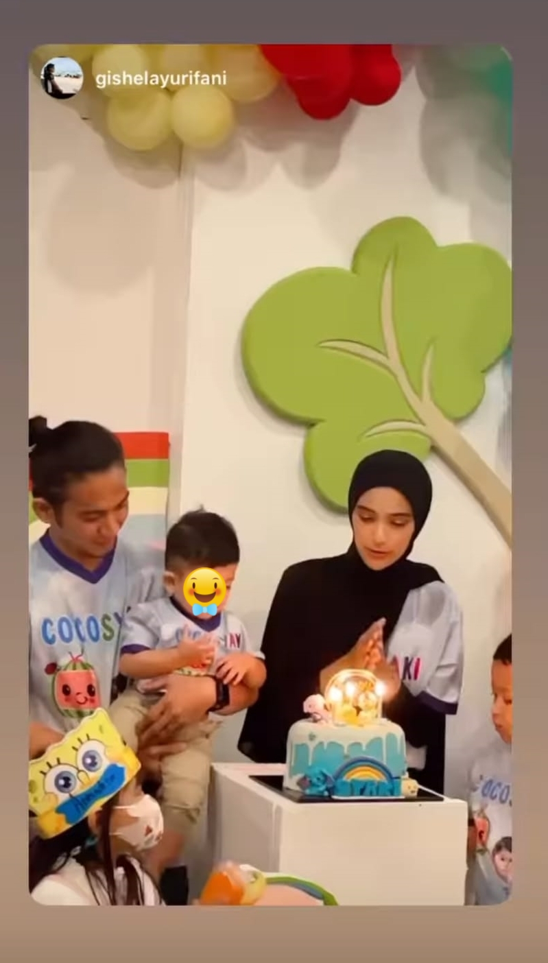 Momen Nadya Mustika rayakan ulang tahun Syaki © Instagram